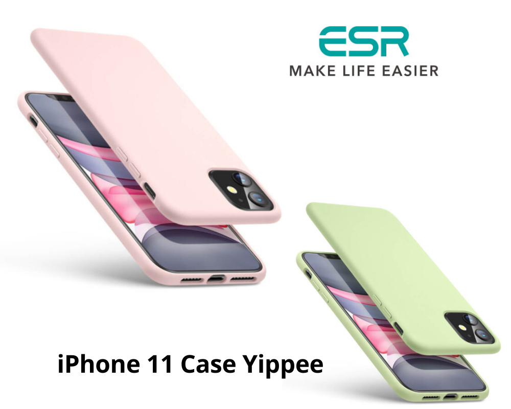 Θήκες iPhone 11 Yippee ESR χρώμα λαδί και ροζ